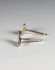 Tiny Heart Stud Earrings – Gold Filled Minimalist Earrings (Smooth or Hammered)
