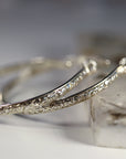 2 Inch Patterned Large Oval Hoop Earrings in Sterling Silver - Melt'm Jewelry
