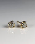 Salt and Pepper Diamond Stud Earrings 3mm • 14k Gold Prong Setting