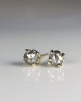 Salt and Pepper Diamond Stud Earrings 3mm • 14k Gold Prong Setting