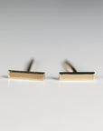 Minimalist Bar Stud Earrings 14k Gold - Melt'm Jewelry
