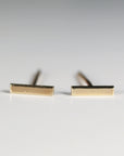 Minimalist Bar Stud Earrings 14k Solid Gold - Melt'm Jewelry