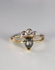 3 Diamond Curved Wedding Band