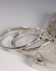 2 Inch Patterned Large Oval Hoop Earrings in Sterling Silver
