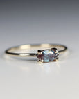 14k Gold East West Alexandrite Ring