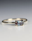 14k Gold East West Alexandrite Ring