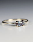 14k Gold East West Alexandrite Ring