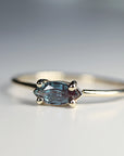 14k Gold East West Alexandrite Ring