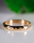 Hammered Gold Wedding Band, 14k Solid Yellow Gold - Melt'm Jewelry