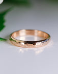 Hammered Gold Wedding Band, 14k Solid Yellow Gold