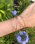 Criss Cross Cuff Bracelet, Multi Layered Open Bangle Bracelet