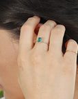 Emerald Engagement Ring 14k Gold - Melt'm Jewelry