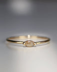 Marquise Diamond Ring 14k Gold, Champagne Diamond East West Ring