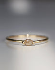 Marquise Diamond Ring 14k Gold, Champagne Diamond East West Ring - Melt'm Jewelry