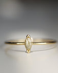Marquise Diamond Ring 14k Gold, Champagne Diamond East West Ring - Melt'm Jewelry