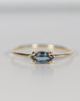 14k Gold East West Alexandrite Ring