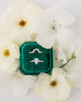 Pear Moonstone Ring with Diamond Accents