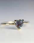 14K Gold Heart Cut Alexandrite Ring – June Birthstone Engagement Ring