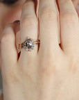 14k Solid Gold Dainty V Diamond Wedding Band