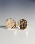 Hammered dot earrings.