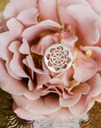 Heart Chakra Necklace – 14k Solid Gold Anahata Chakra Medallion Pendant, Spiritual Yoga Jewelry