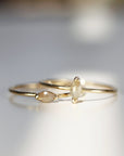 East West Marquise Diamond Ring 14k Gold