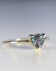 Heart Alexandrite Engagement Ring 14k Gold