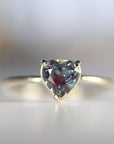 14K Gold Heart Cut Alexandrite Ring – June Birthstone Engagement Ring - Melt'm Jewelry