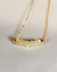 Genuine Welo Opal Bar Necklace