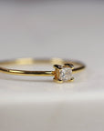 Dainty Princess Cut Diamond Stacking Ring