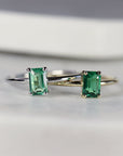 Emerald Engagement Ring 14k Gold