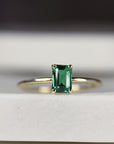 Emerald Engagement Ring 14k Gold