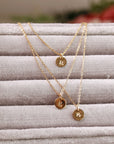 Dainty Initial Necklace Gold Filled, Hand Stamped Initial Necklace