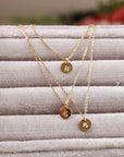 Dainty Initial Necklace Gold Filled, Hand Stamped Initial Necklace - Melt'm Jewelry