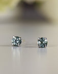 Teal Green Montana Sapphire Earrings 14k Solid Gold