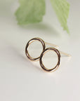Tiny Gold Open Circle Stud Earrings