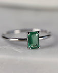 Emerald Engagement Ring 14k Gold - Melt'm Jewelry