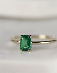 Emerald Engagement Ring 14k Gold - Melt'm Jewelry
