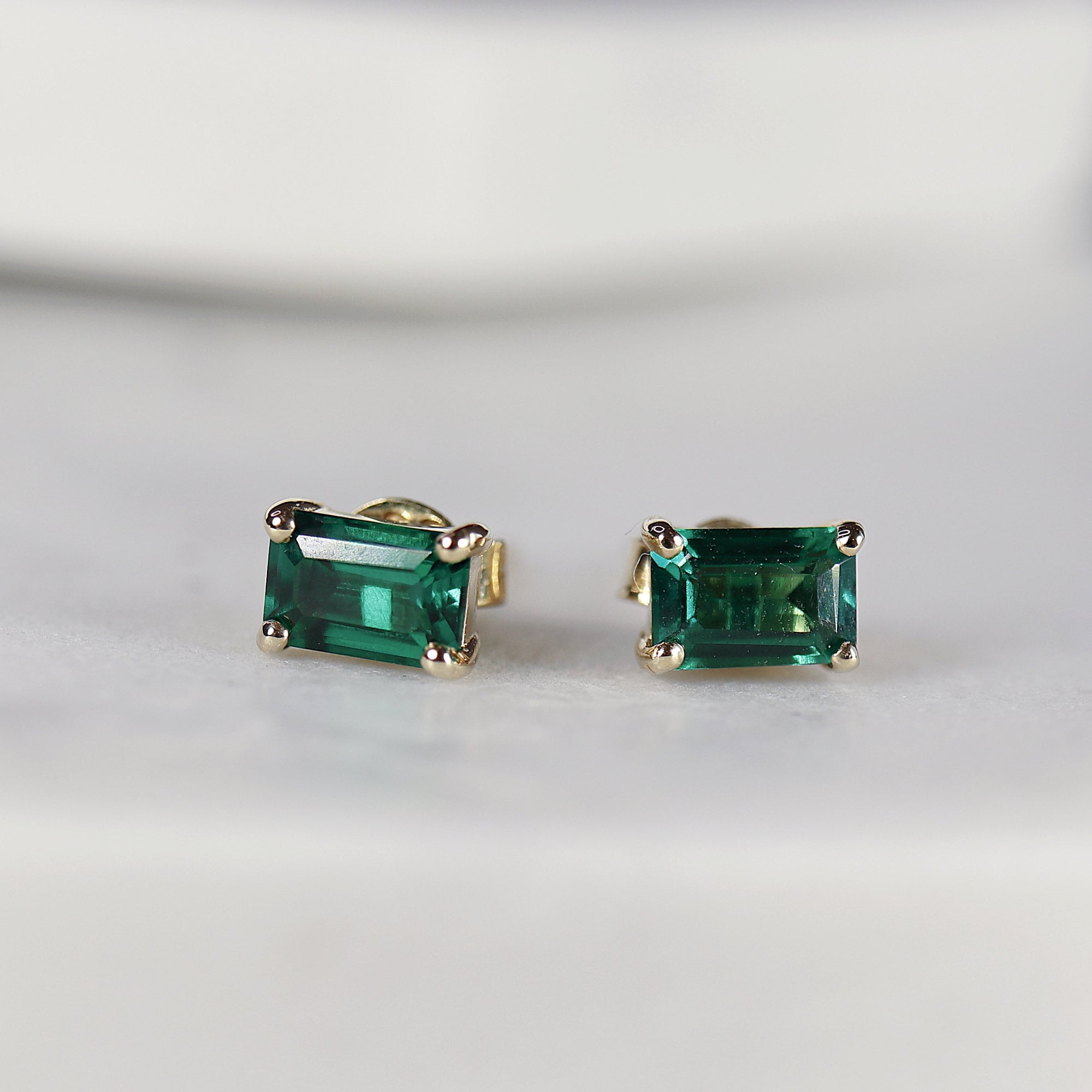 Emerald, Topaz & Tourmaline 14K Gold Over Sterling selling Silver Earring