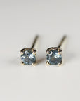 Blue Montana Sapphire Earrings in 14k Gold