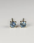 Blue Montana Sapphire Earrings in 14k Gold