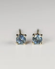 Blue Montana Sapphire Earrings in 14k Gold