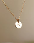 Dainty Initial Necklace Gold Filled, Hand Stamped Initial Necklace - Melt'm Jewelry