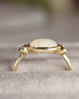 14k Gold Opal and Diamond Ring
