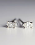 Marquise Diamond Stud Earrings, 0.14 ct VS Diamond Earrings 14k Gold