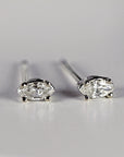 Marquise Diamond Stud Earrings, 0.14 ct VS Diamond Earrings 14k Gold