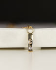 14k Solid Gold Vertical Bar Initial Necklace