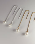 Freshwater Pearl Chain Earrings - Melt'm Jewelry