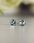 Teal Green Montana Sapphire Earrings 14k Solid Gold