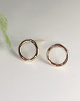 Tiny Gold Open Circle Stud Earrings